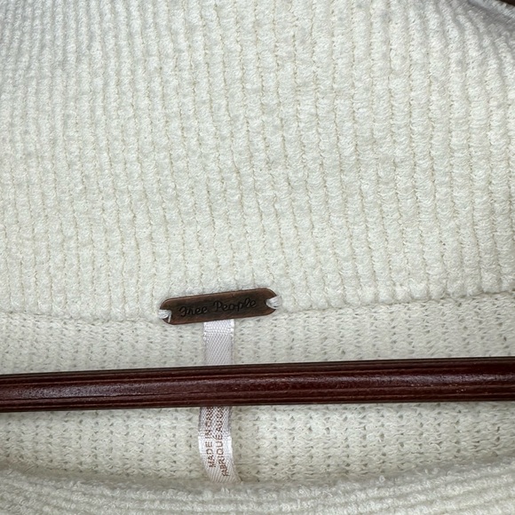 Free People Ribbed Ottoman Slouchy Tunic Sweater, Size Small, Color Cream| EUC - Picture 13 of 14